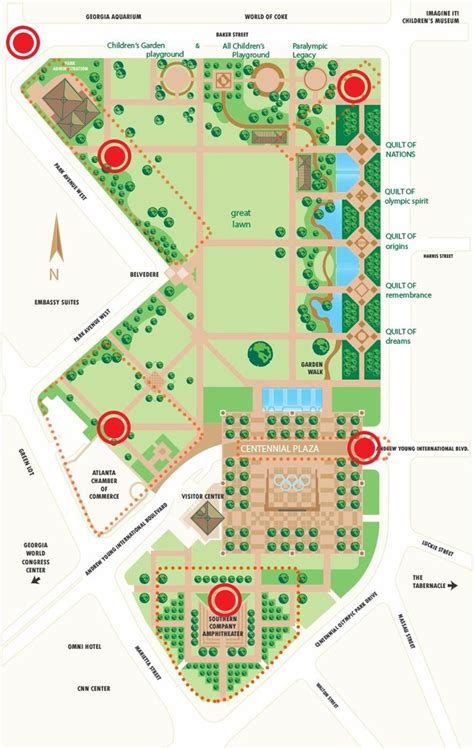 Centennial Olympic Park Map