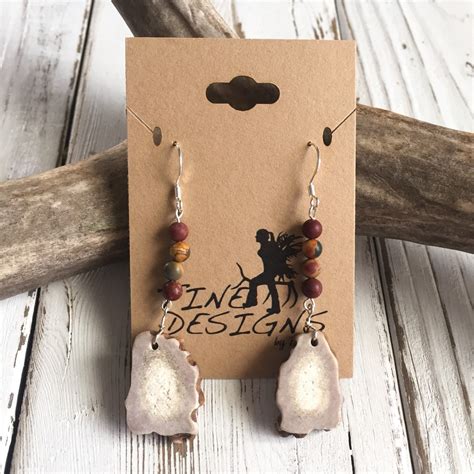 Deer Antler Jewelry Real Antler Antler Earrings Antler