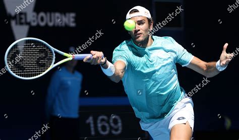 Italys Matteo Berrettini Makes Forehand Return Editorial Stock Photo ...