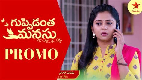 Guppedantha Manasu Promo 28th Jan 2023 Star Maa Serials Mon Sat