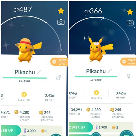 My two shiny Pikachu variants. Turned down traded for the hat one at least dozen times. : r ...