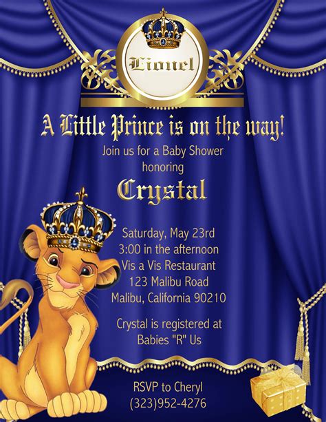 Lion King Baby Shower Invitations - Lion King Baby Shower Invitation ...