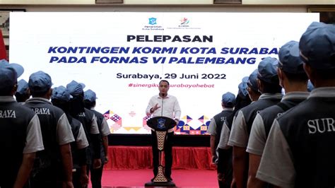 Targetkan Boyong Medali Emas Wali Kota Eri Cahyadi Berangkatkan