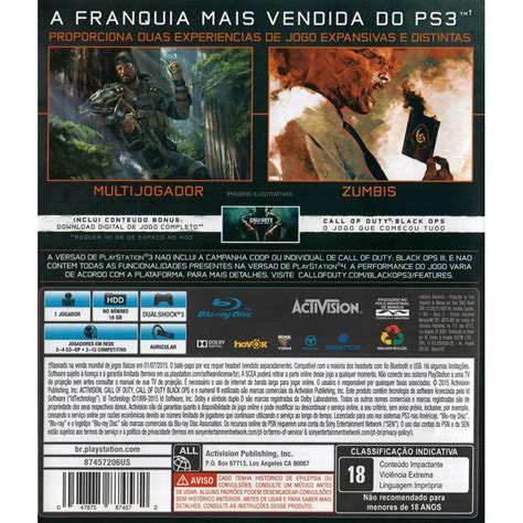 Call Of Duty Black Ops Iii - Ps3 (Seminovo) - Arena Games - Loja Geek