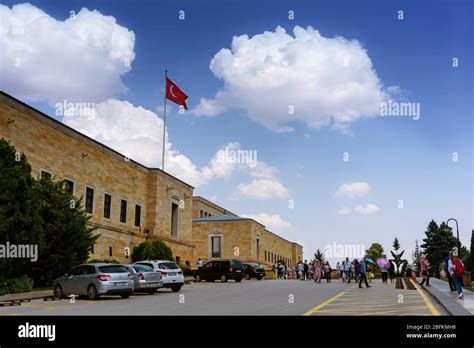 Ankara Türkei 24 Juli 2018 Touristen besuchen Atatürk Mausoleum