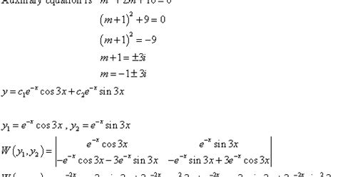 Differential Equations Solved Examples: Fundamental set of solutions (Wronskian)