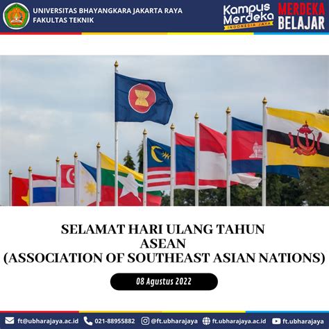 Selamat Hari Ulang Tahun Asean Association Of Southeast Asian Nations