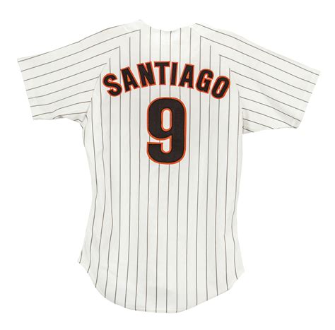 Lot Detail - Benito Santiago 1990 San Diego Padres Game Worn and Signed Home Jersey | Game wear