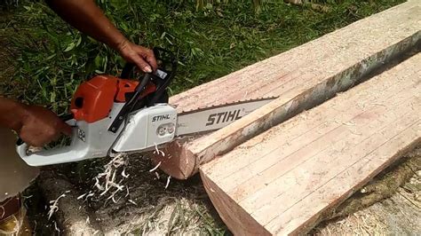 Cara Belah Kayu Menggunakan Chainsaw STIHL MS 382 Tutorian Belah Kayu