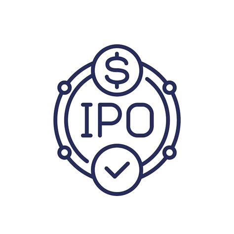 Premium Vector Ipo Line Icon Initial Public Offering