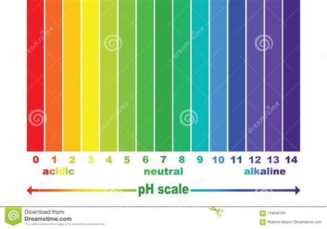 Escala Del Valor De Ph Para Las Soluciones Cidas Y Alcalinas