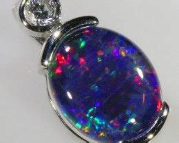 Cts Gem Opal Triplet Set In Silver Pendant Cf Silver Earrings