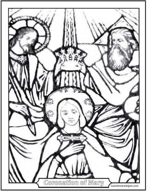 Saint Mary Coloring ️+ ️ Coronation of Mary Queen of Heaven And Earth