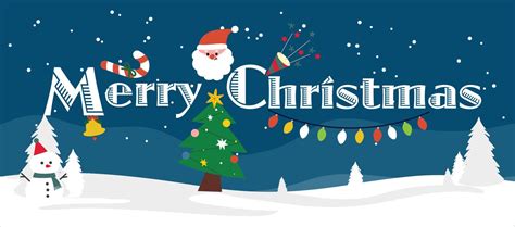 Merry Christmas Banner Vector Illustration Icon Christmas Day 14518816 Vector Art At Vecteezy