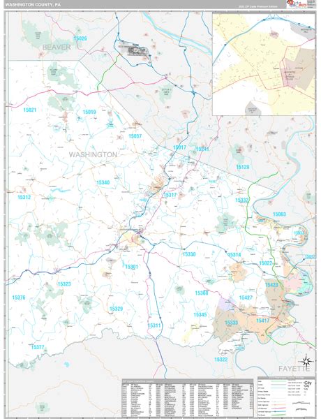 Maps of Washington County Pennsylvania - marketmaps.com