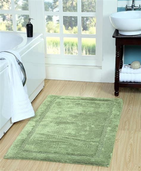 Saffron Fabs Regency Bath Rug 50 X 30 Sage Green Home