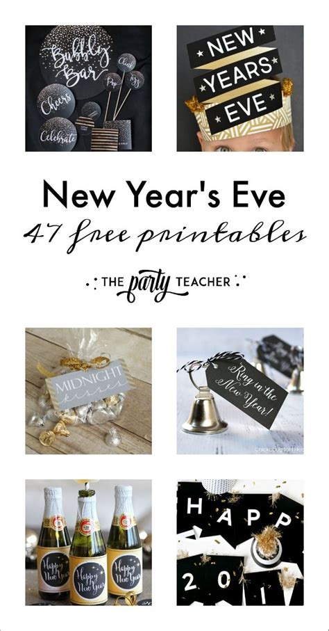 Freebie Friday 47 New Years Eve Free Printables The Party Teacher