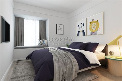 Nordic bedroom design creative image_picture free download 500850490 ...