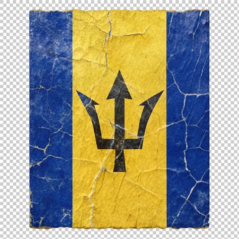 Barbados broken trident flag | Premium AI-generated PSD