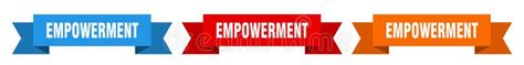 Empowerment Ribbon Empowerment Isolated Paper Sign Banner Stock