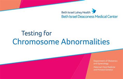 Pdf Testing For Chromosome Abnormalities · • Sex Chromosome