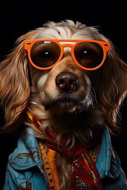 Premium AI Image | Funny dog wearing sunglasses