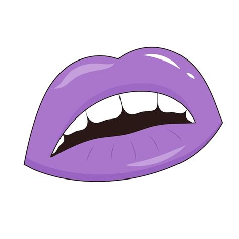 Premium Vector Sexy Lips With Teeth In Pop Art Style Women S Halfopen