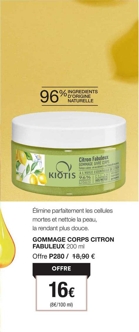 Promo Gommage Au Sel Corps Kiotis Chez Stanhome