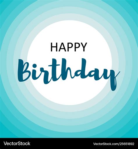 Happy Birthday Card For Men On Blue Circles Vector Image