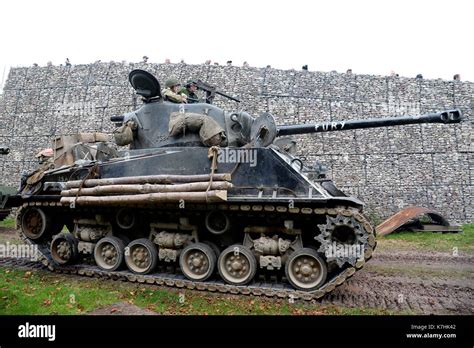 Demonstration At Bovington Tank Museum Of The M4 Sherman From The Film