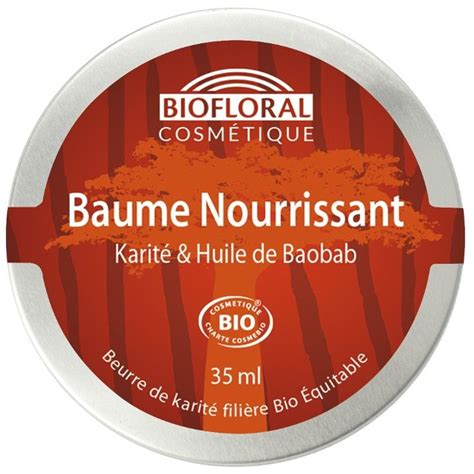 Baume Nourrissant Au Karit Huile De Baobab Bio Ml Biofloral