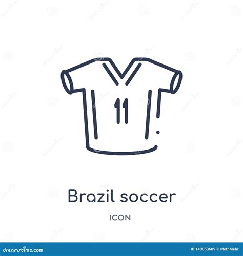 Linear Brazil Soccer Player Icon From Culture Outline Collection Thin