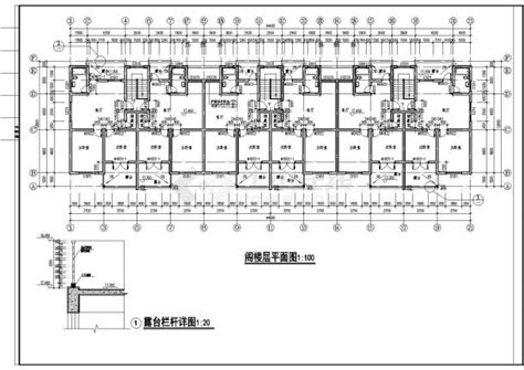 单元式多层住宅建筑施工图的完整cad图纸住宅小区土木在线