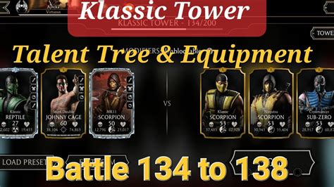 Mk Mobile Klassic Tower Battle 134 135 136 137 And 138 Talent Tree