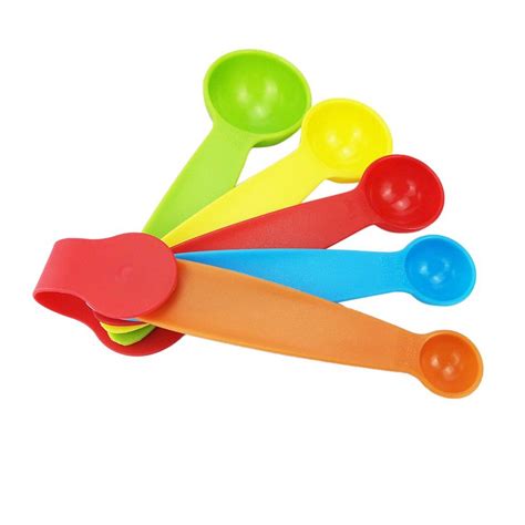 Buy Pcs Set Measuring Spoons Color Plastic Measure Spoon Sugar Cake