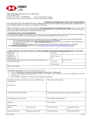 Fillable Online Absolute Assignment Form For Corporations Fax Email