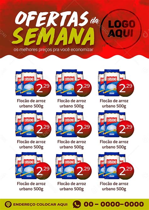 Social Media Encarte Ofertas Da Semana Produtos Supermercados PSD