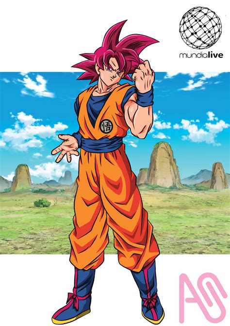 Goku Super Saiyan God Mundialive Illustrations ART Street