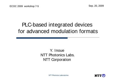 Pdf Plc Based Integrated Devices For Advanced Modulation