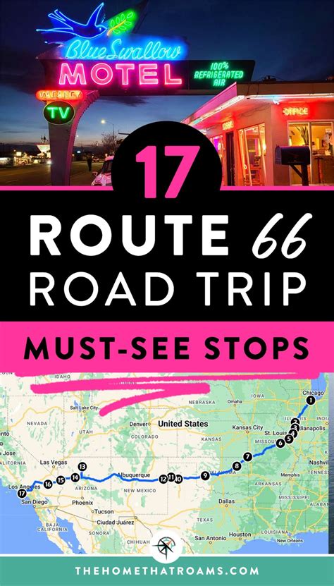 17 Route 66 Road Trip Must-See Stops for RVers | Rt 66 road trip map