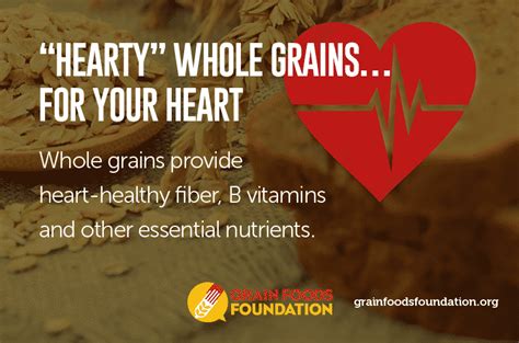 Just The Facts Whole Grains And Heart Health Grain Foods Foundation