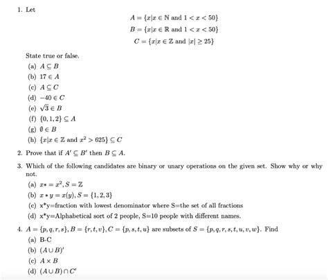 Solved 1 Let A {x∣x∈n And 1