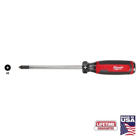 Milwaukee 2 Phillips 6 In Demolition Screwdriver With Cushion Grip