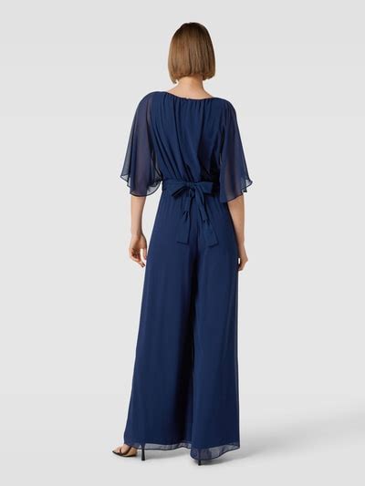 Vera Mont Jumpsuit Mit Tailleng Rtel Dunkelblau Online Kaufen