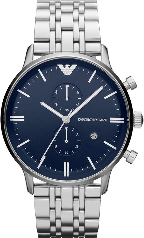 Emporio Armani Herren Armbanduhr Xl Analog Quarz Edelstahl Ar