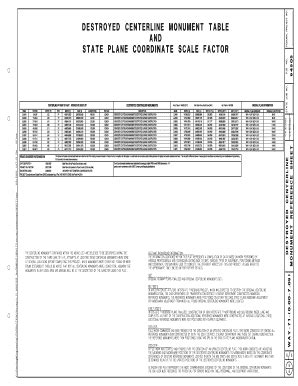 Fillable Online Ftp Dot State Oh Destroyed Centerline Monument Table