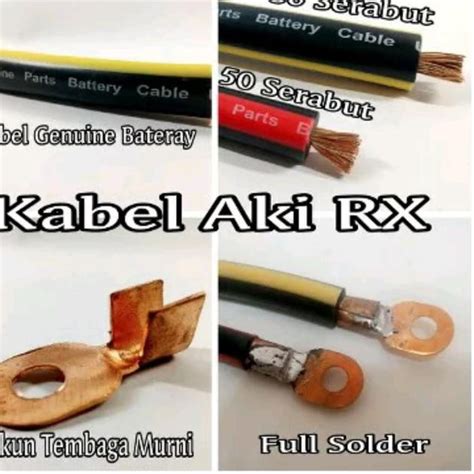 Jual Promo 898CG Kabel Aki Accu 75 Cm 80serabut Kabel