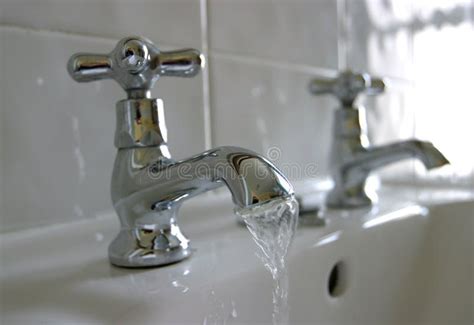 Running Water Bathroom Taps Stock Image Image Of Pure Plumbing 103773