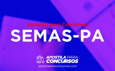 SEMAS PA Apostila PDF Para Concurso Apostila Para Concursos