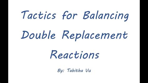 Predicting Products For Double Replacement Reactions Youtube